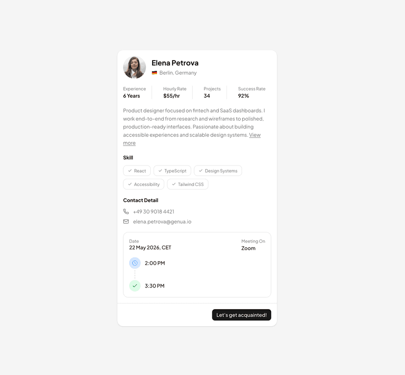 shadcn examples Profile Card