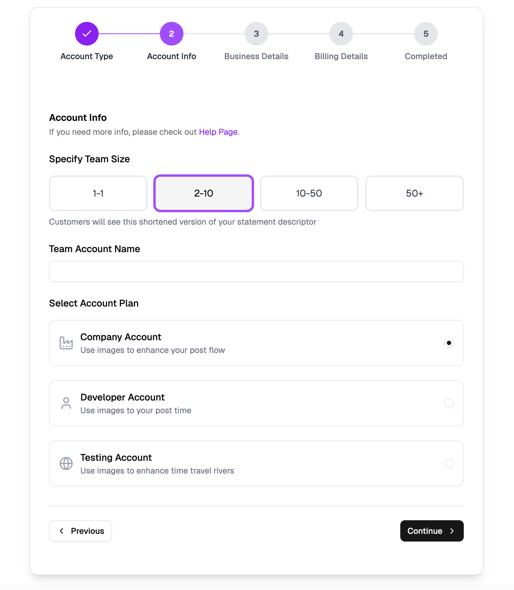 shadcn example Onboarding Flow