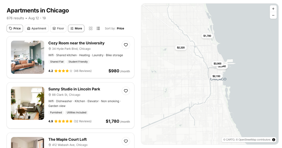 Search Result Map View preview